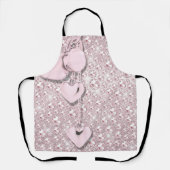 Tablier Glam Glitz Coeurs rose (Recto)