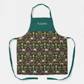 Tablier Glam Green Autumn Harvest Art Deco Personalized (Recto)