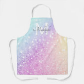 Tablier Glam Iridescente Parties scintillant colorée perso (Recto)