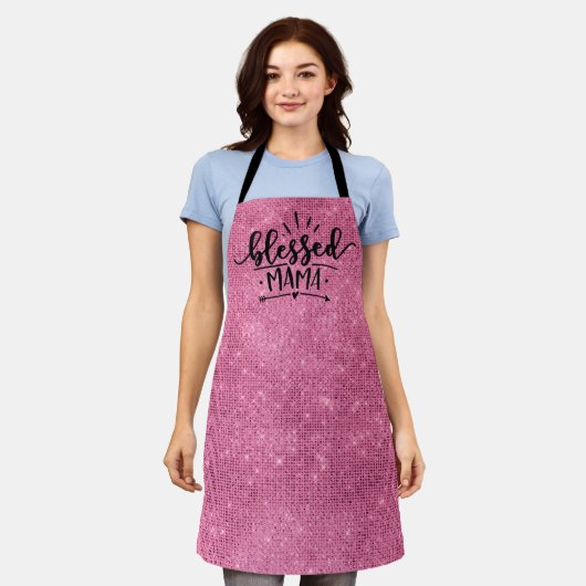 Tablier Glam & Pink Shimmery Apron (Porté)