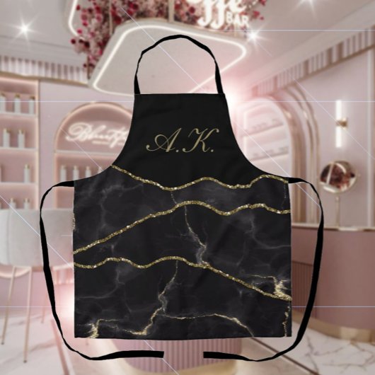 Tablier Glame d'agrafe en marbre noir