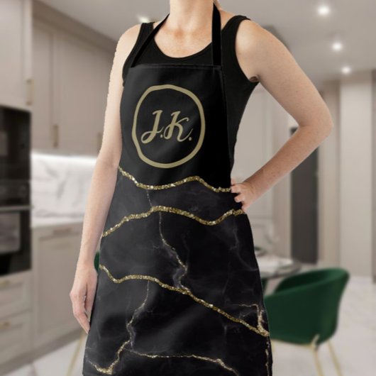 Tablier Glame d'agrafe en marbre noir