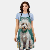 Tablier Glamorous White Poodle Princess Christmas Art (Porté)