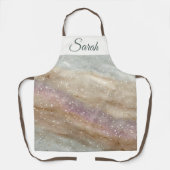 Tablier Glitter Custom Name Christmas Apron (Recto)