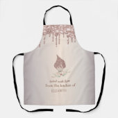 Tablier Glitter Whisk Rose Gold Glitter Drips Bakery    (Recto)