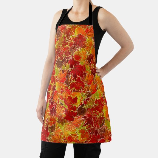 Tablier Glittery Fall Maple Feuilles (Insitu)