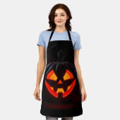 Tablier Glowing Pumpkin Halloween Apron (Porté)
