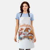 Tablier Gnome de Thanksgiving Léopard d'automne Dinde T es (Porté)