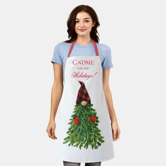 Tablier Gnome pour les fêtes Arbre de Noël Script mignon (Porté)