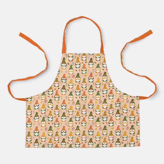 Tablier Gnomes d'automne dans le Motif forestier (Recto)