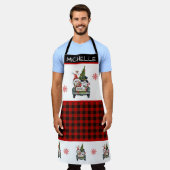 Tablier Gnomes mignons ramène à la maison l'arbre de Noël (Porté)