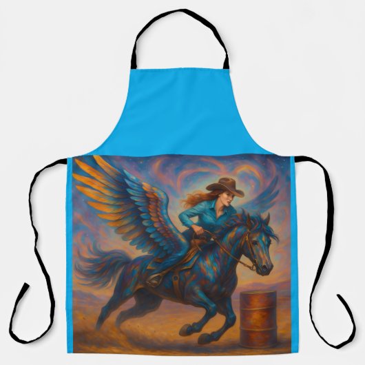 Tablier Go Fast! Barrel Racing All-Over Print Apron (Recto)