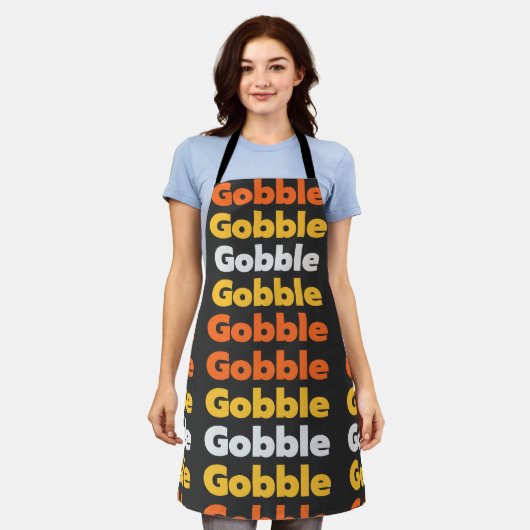 Tablier Gobble Gobble Thanksgiving (Porté)