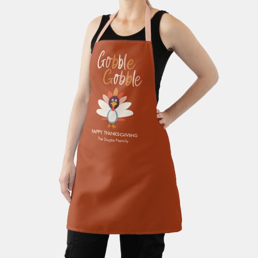 Tablier Gobble Gobble Thanksgiving diner Apron Turquie (Insitu)