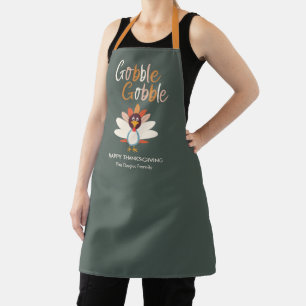 Tablier Gobble Gobble Thanksgiving diner Apron Turquie