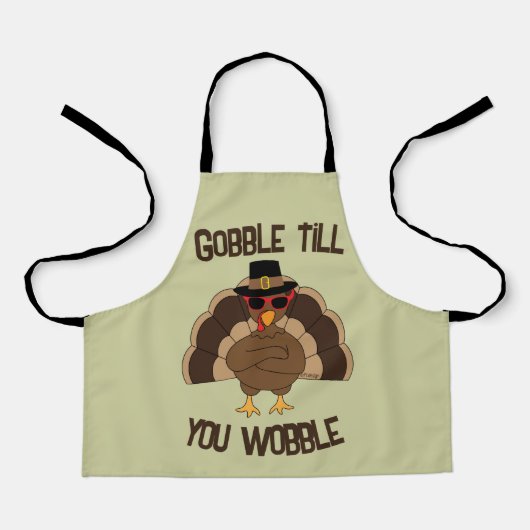 Tablier Gobble jusqu'à ce que vous tourbillonnez la dinde  (Recto)