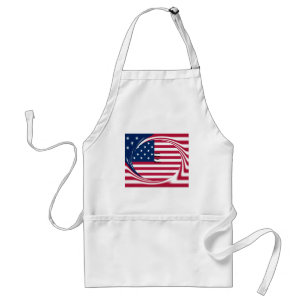 Tablier God Bless Our Home : USA Flag Swirl Art