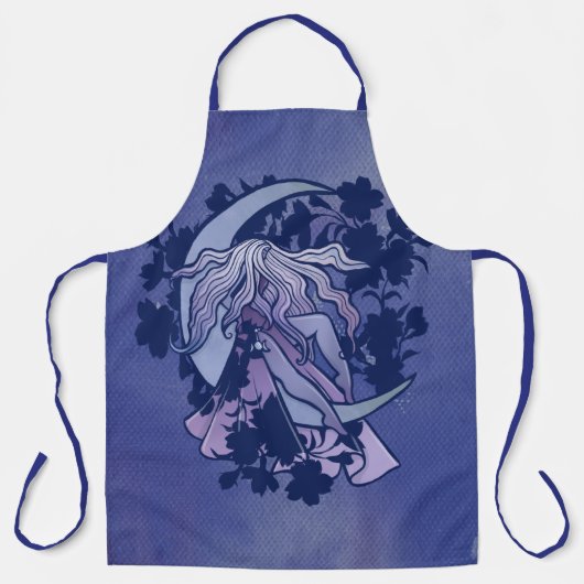 Tablier Goddess de lune violette Wiccan Triple Moon Symbol (Recto)