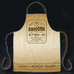 Tablier Gold 60th Anniversaire Célébration Monde meilleur<br><div class="desc">Célébrez l'anniversaire marquant de votre personne âgée préférée avec ce cadeau classe qui leur rappelle à quel point ils sont fabuleux. Des lignes épurées et des tons bruns, dorés et crème composent ce design simple mais élégant qui peut être customisé avec des noms, des initiales ou d'autres textes. Cette série...</div>