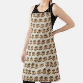 Tablier Gold Christmas Bells Holiday Apron (Insitu)