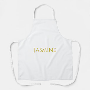 Tablier Gold Color Plain Minimalist Nom professionnel
