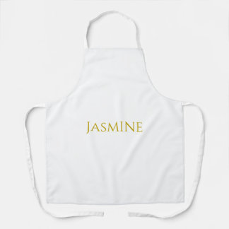 Tablier Gold Color Plain Minimalist Nom professionnel