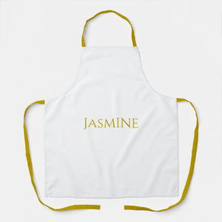 Tablier Gold Color Plain Minimalist Nom professionnel