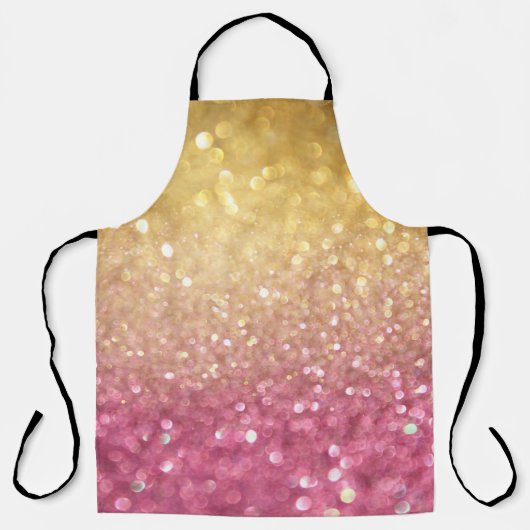 Tablier Gold Rose Bokeh : Lumières Abstraites (Recto)