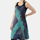 Tablier Golden Banana Leaf : Motif de luxe. (Insitu)