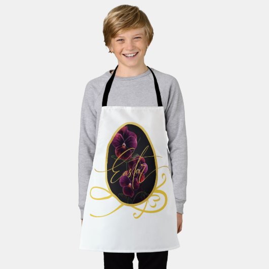 Tablier Golden Easter Egg and Elegant Iris (Porté)