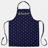 Tablier Golden Fleur de Lis sur Navy Blue (Recto)