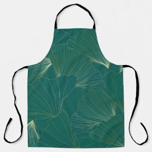 Tablier Golden Ginkgo Feuille Art Déco