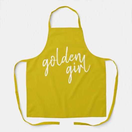 Tablier Golden Girl | Script Gold moderne (Recto)