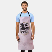 Tablier Golden Hearts Script tendance Meilleur Maman jamai (Porté)