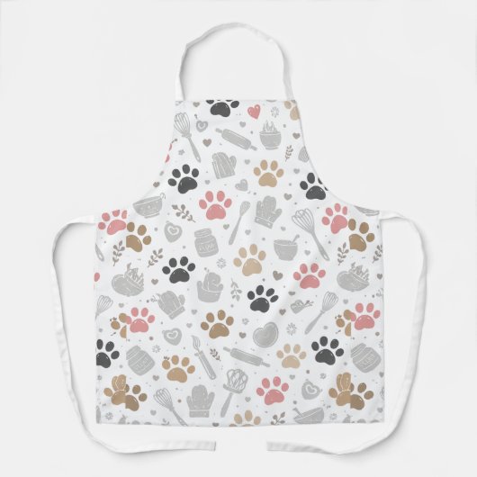 Tablier Golden Paws & Gourmet Treats Kitchen Apron (Recto)