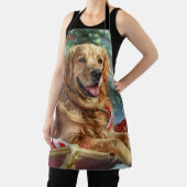 Tablier Golden Retriever Chien Festif de Noël (Insitu)