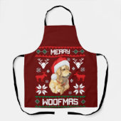 Tablier Golden Retriever Chien Merry Woofmas Sweat de Noël (Recto)