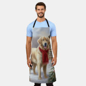 Tablier Golden Retriever Dog in Snow Christmas (Porté)