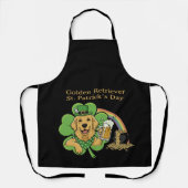 Tablier Golden Retriever drôle Saint-Patrick Leprechaun (Recto)