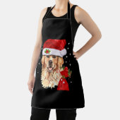 Tablier Golden Retriever Noël drôle cadeau de Noël (Insitu)