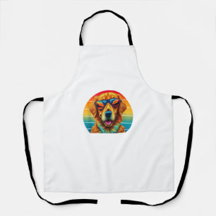 Tablier Golden Retriever pour enfants garçons filles lunet