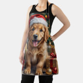 Tablier Golden Retriever Puppy's First Christmas Festive (Insitu)