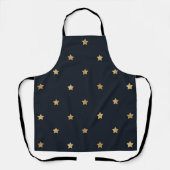 Tablier Golden Stars on Midnight Black (Recto)