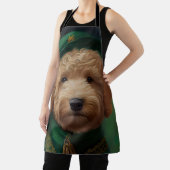Tablier Goldendoodle chien en robe de la Saint-Patrick (Insitu)