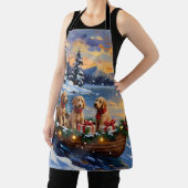 Tablier Goldendoodle Christmas Boat Holiday (Insitu)