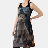 Tablier Goldendoodle Citrouille Halloween effrayant (Insitu)