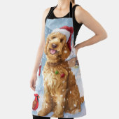 Tablier Goldendoodle Winter Wonderland Christmas Joy (Insitu)