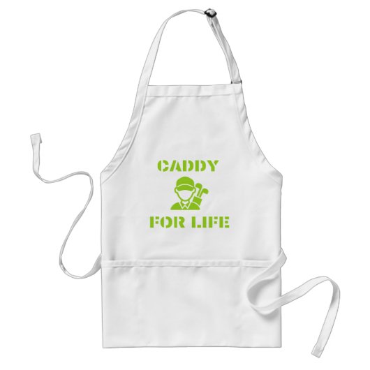 Tablier Golf Caddy for Life Quote Lime Green (Devant)