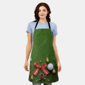 Tablier Golf de Noël sur gazon vert (Porté)