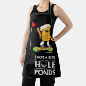 Tablier Golf Dit amusant avec Golfer et Bière (Insitu)